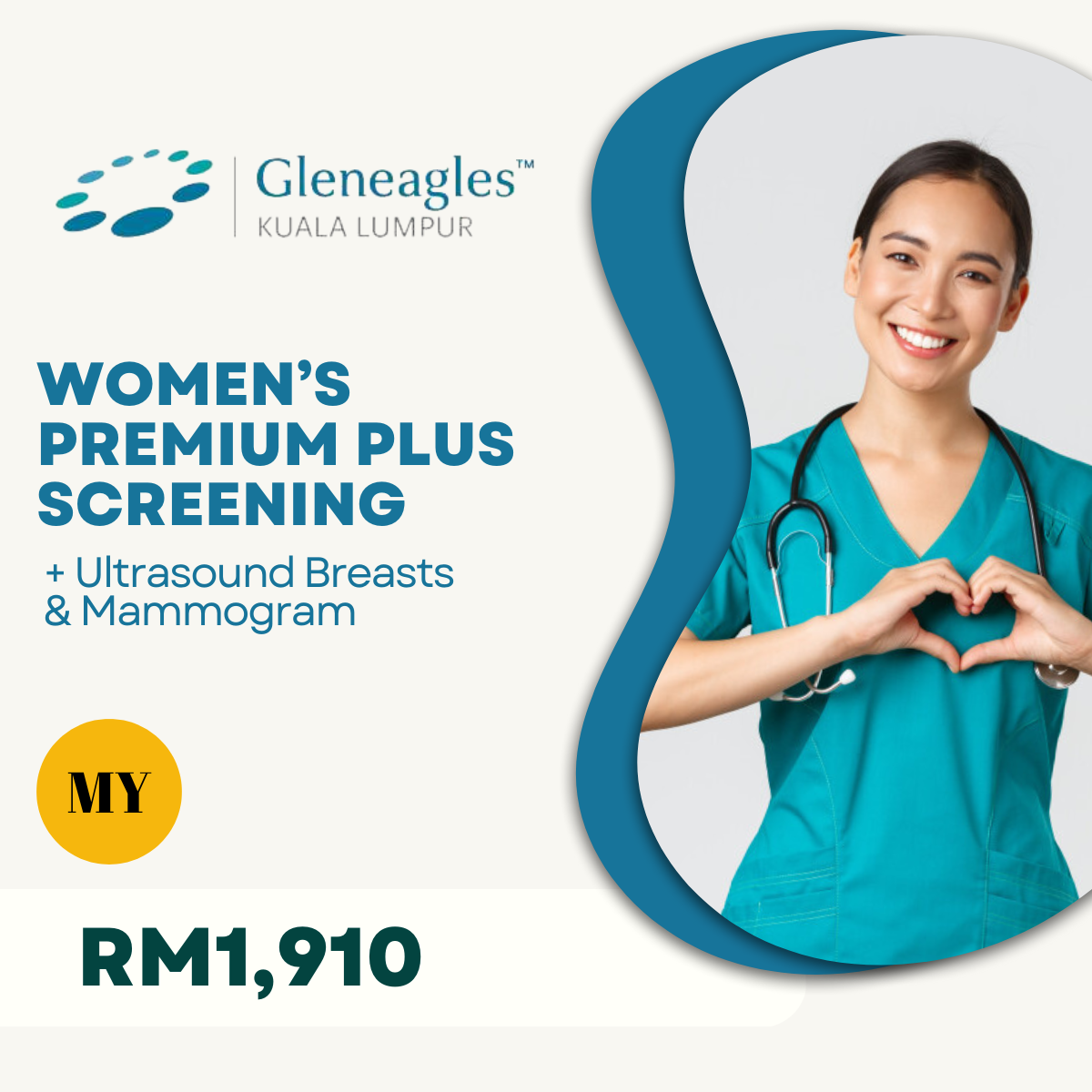 Gleneagles (KL) Women’s Premium Plus Screening Ultrasound Breasts & Mammogram